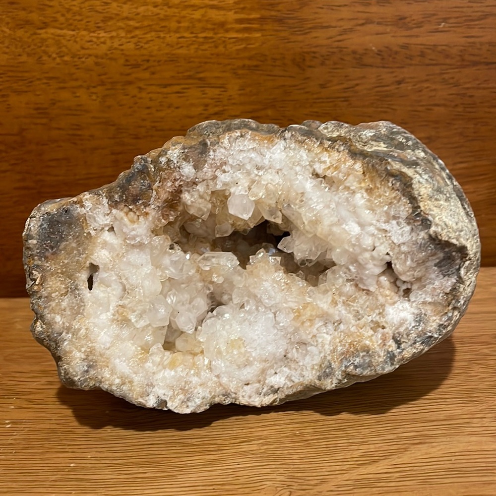 XL Golden Healer Quartz Geode Crystal Display- Reiki- Meditation- Decor